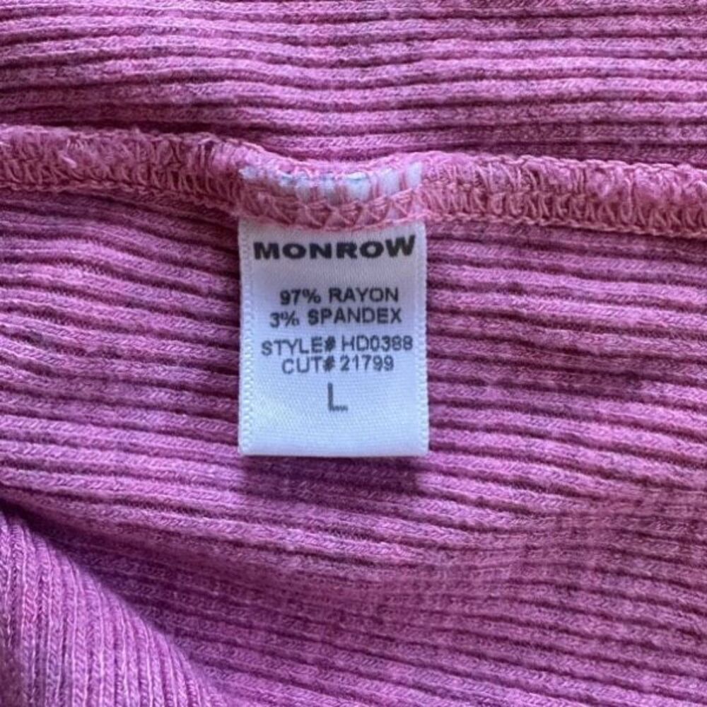 Monrow Supersoft Ribbed Cap Sleeve Midi Dress in Hot Pink Size L - Picture 5 of 5